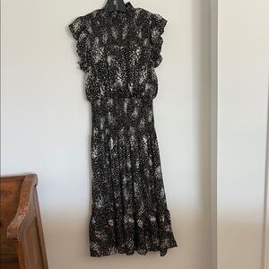 Chic Black and White Patterned Dress